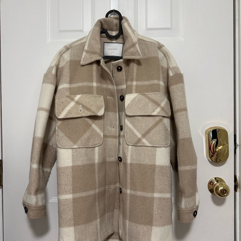 Monk and Lou - Beige Plaid Shacket